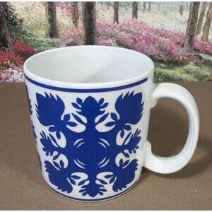 Protea Quilt Island Heritage by Yuko Green 10 oz  Porcelain Coffee Mug 1995